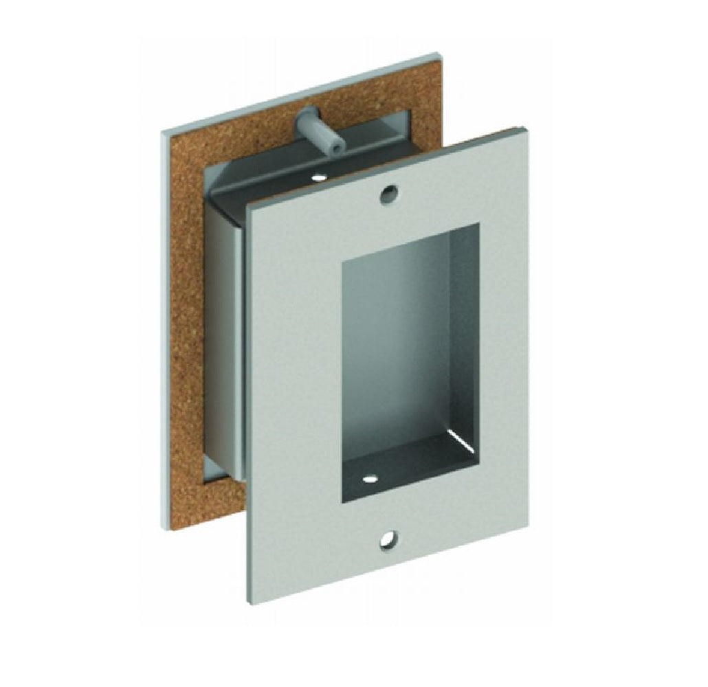 Hager 25B32D Security Flush Pull Set, Satin Stainless Steel