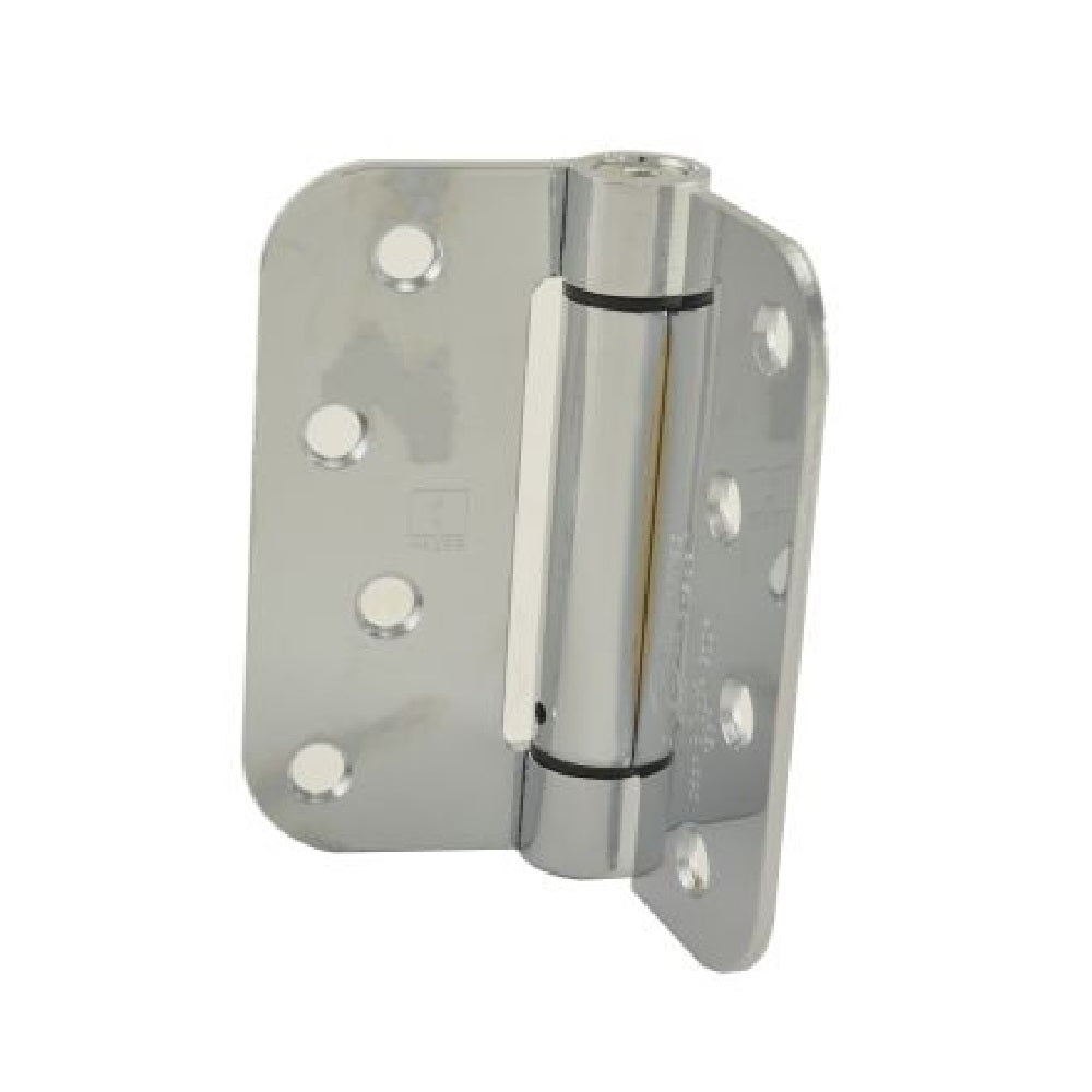 Hager 1752426 4" x 4" Mortise Spring Hinge with 5/8" Radius Corner, Polished Chrome