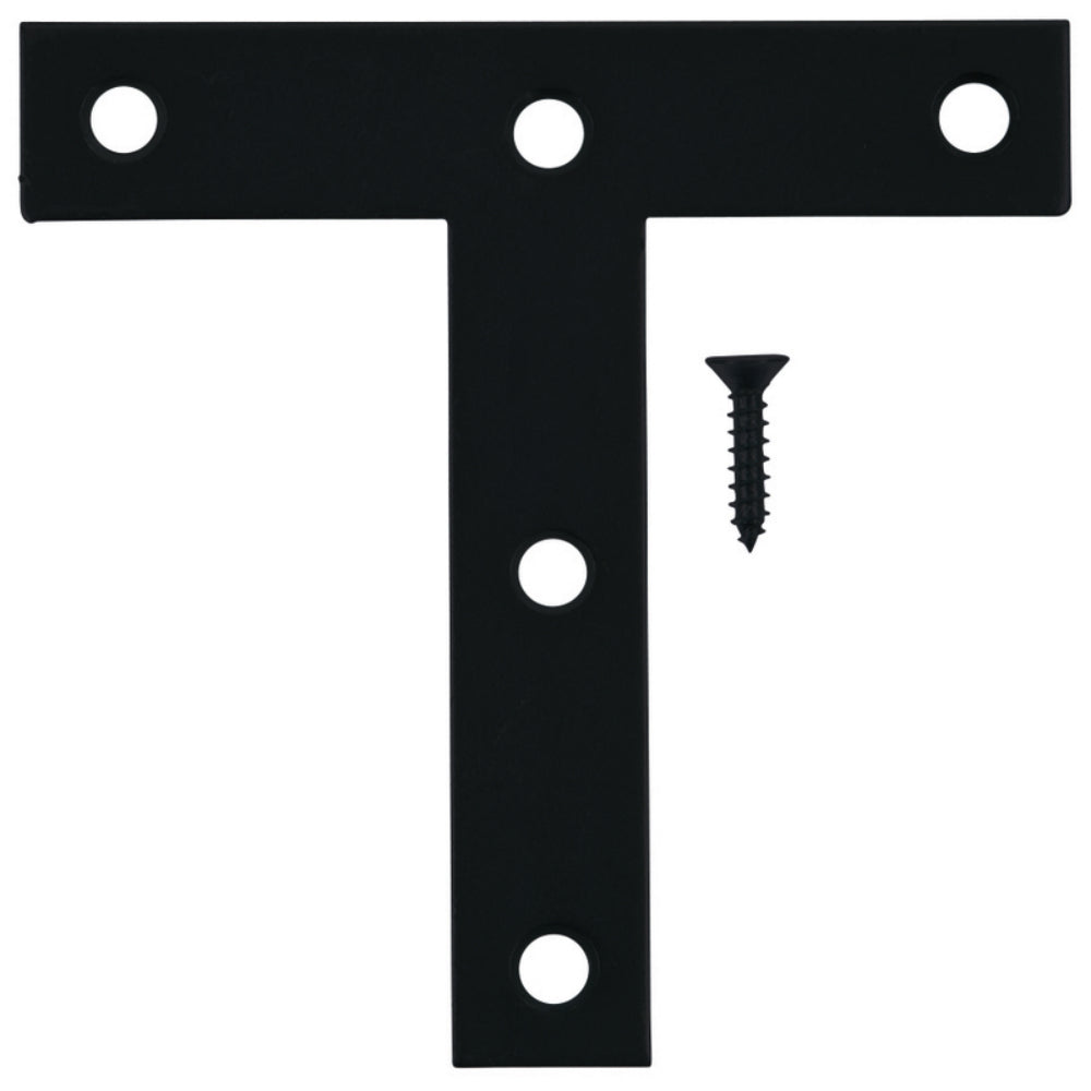 Hampton 01-3410-426 T-Plate, Black, 4 in X 4 In