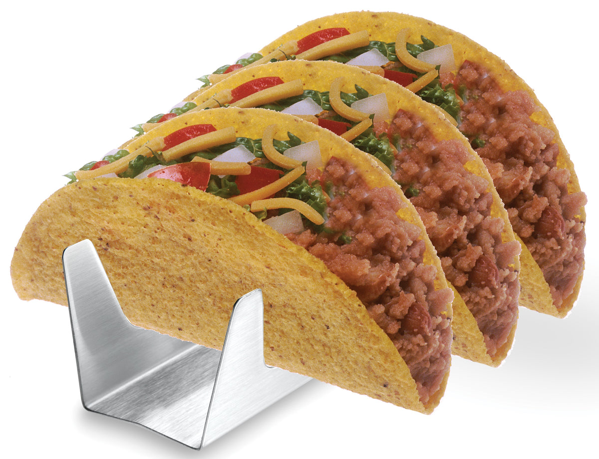 Harold Import 4243 The Taco Rack Chef Series Triple, 18/8 Stainless Steel