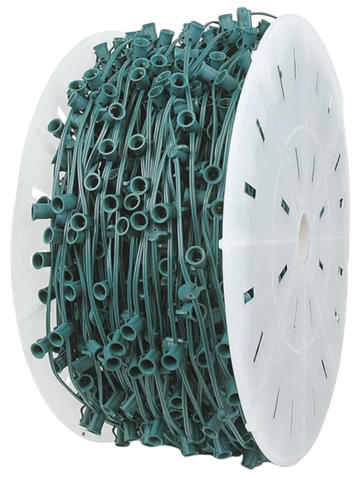 Holiday Bright Lights C71000GC-12A C7 Christmas Light Cord On Reel, 1000'