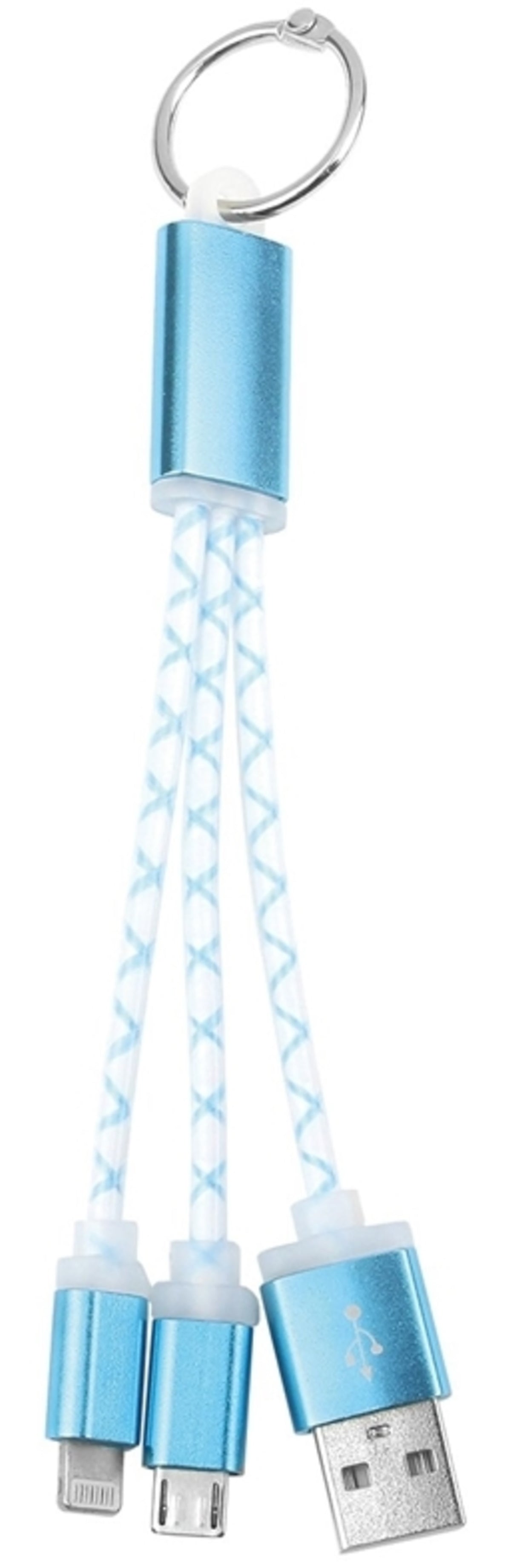 Hy-Ko 2GO Charging Cable Duo, Blue/White