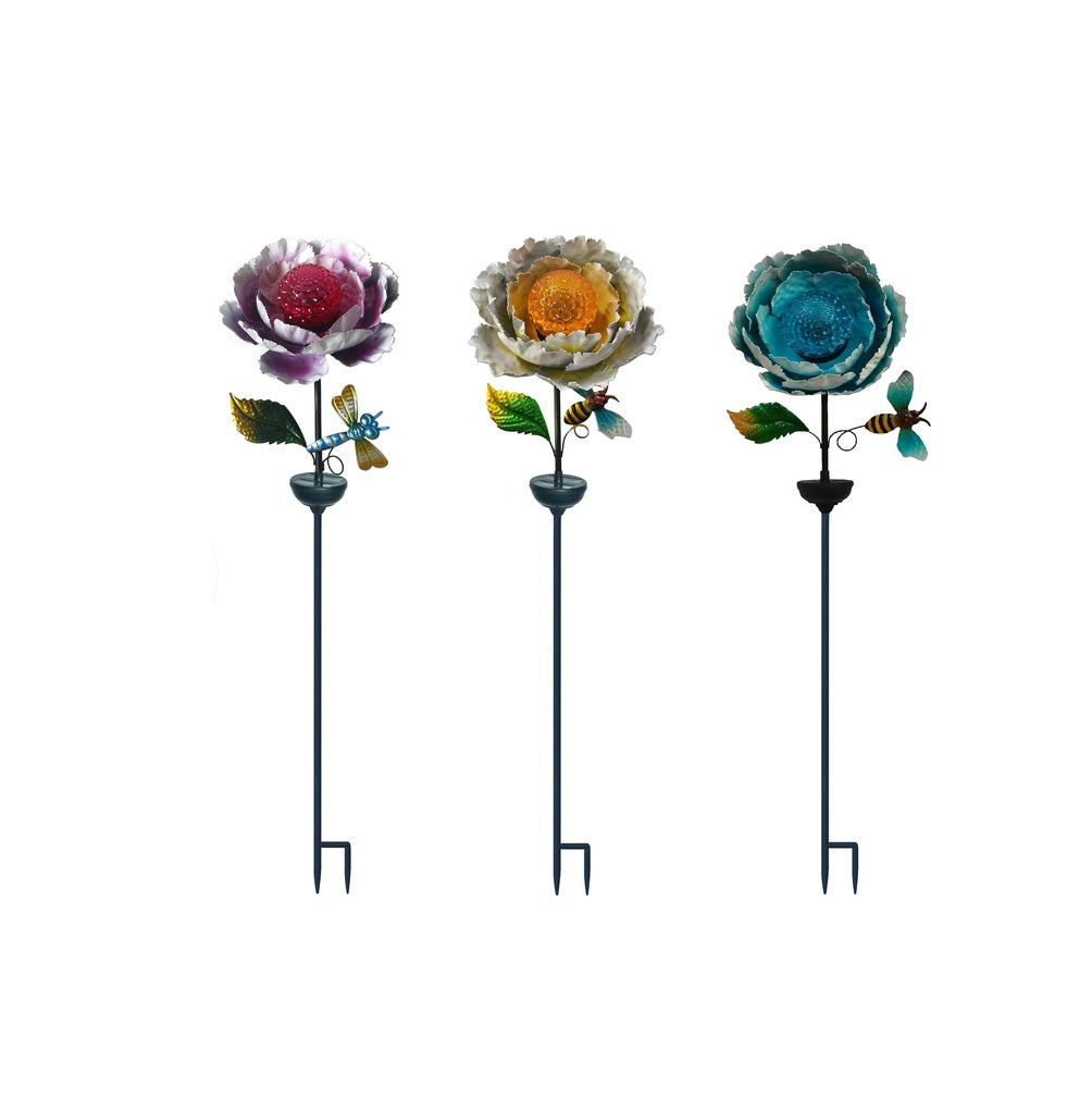 Infinity XY684-1 Flower Solar Garden Stake, 46.26 in