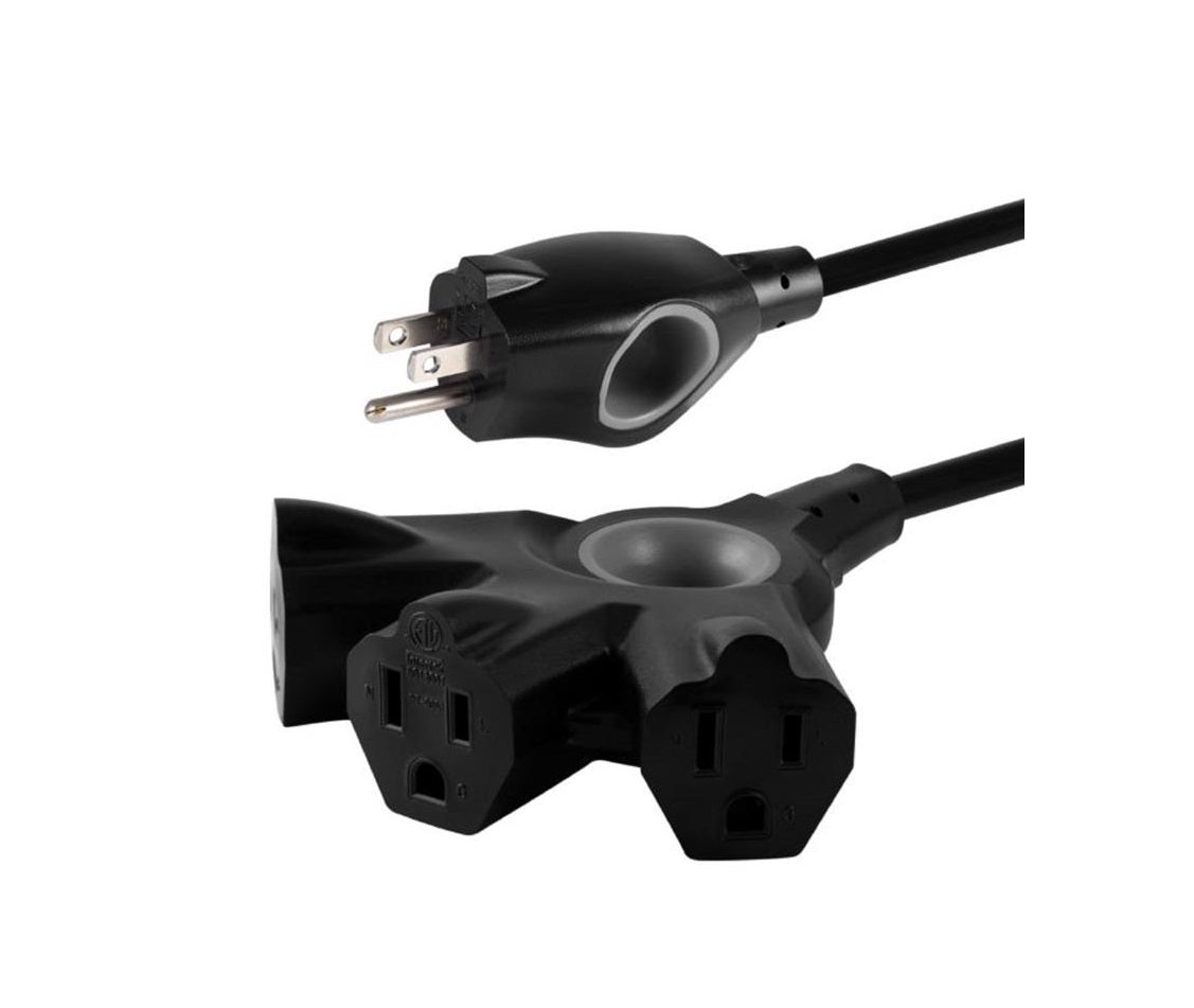 Jasco SPC3253ZB/37-T1 Philips EZGrip Extension Cord, Black