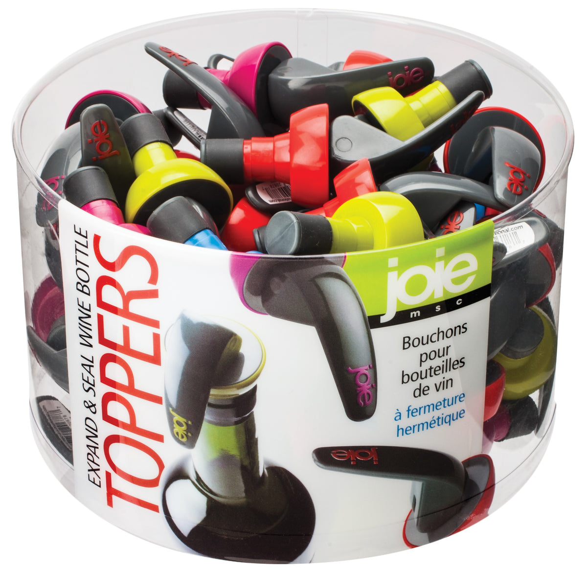 Joie MSC 20678PRO Expand & Seal Wine Bottle Topper, Assorted Colors