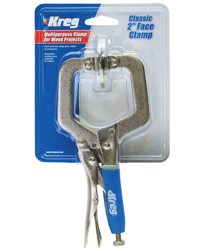 Kreg KHC-MICRO Tool Classic Face Clamp, Metal, Silver, 2-1/4" x 2"