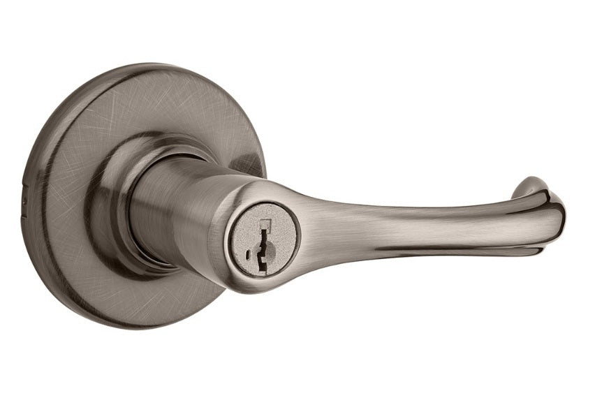Kwikset 405DNL 15A Dorian Keyed Entry Lever, Antique Nickel