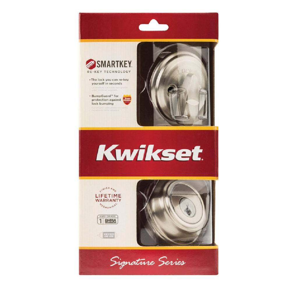 Kwikset 99800-123 Deadbolt, Satin Nickel, Metal