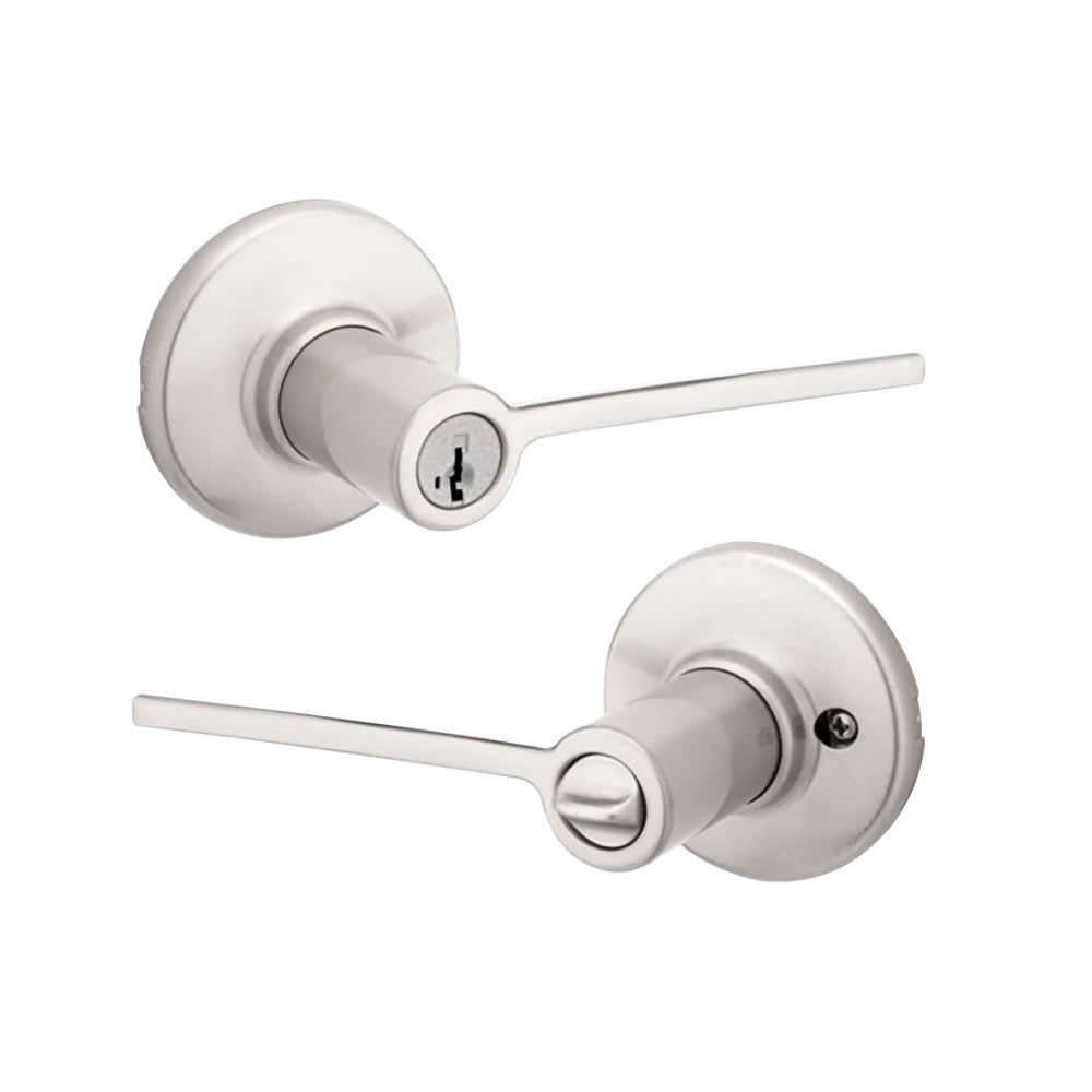 Kwikset 405LRL RDT SMT 15 Entry Door Lock, Satin Nickel
