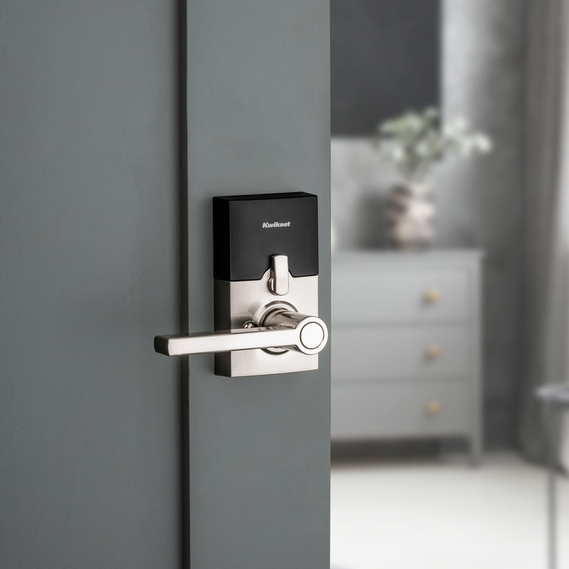 Kwikset 99170-003 SmartCode 917 Electronic Touch Pad Entry Lever, Satin Nickel