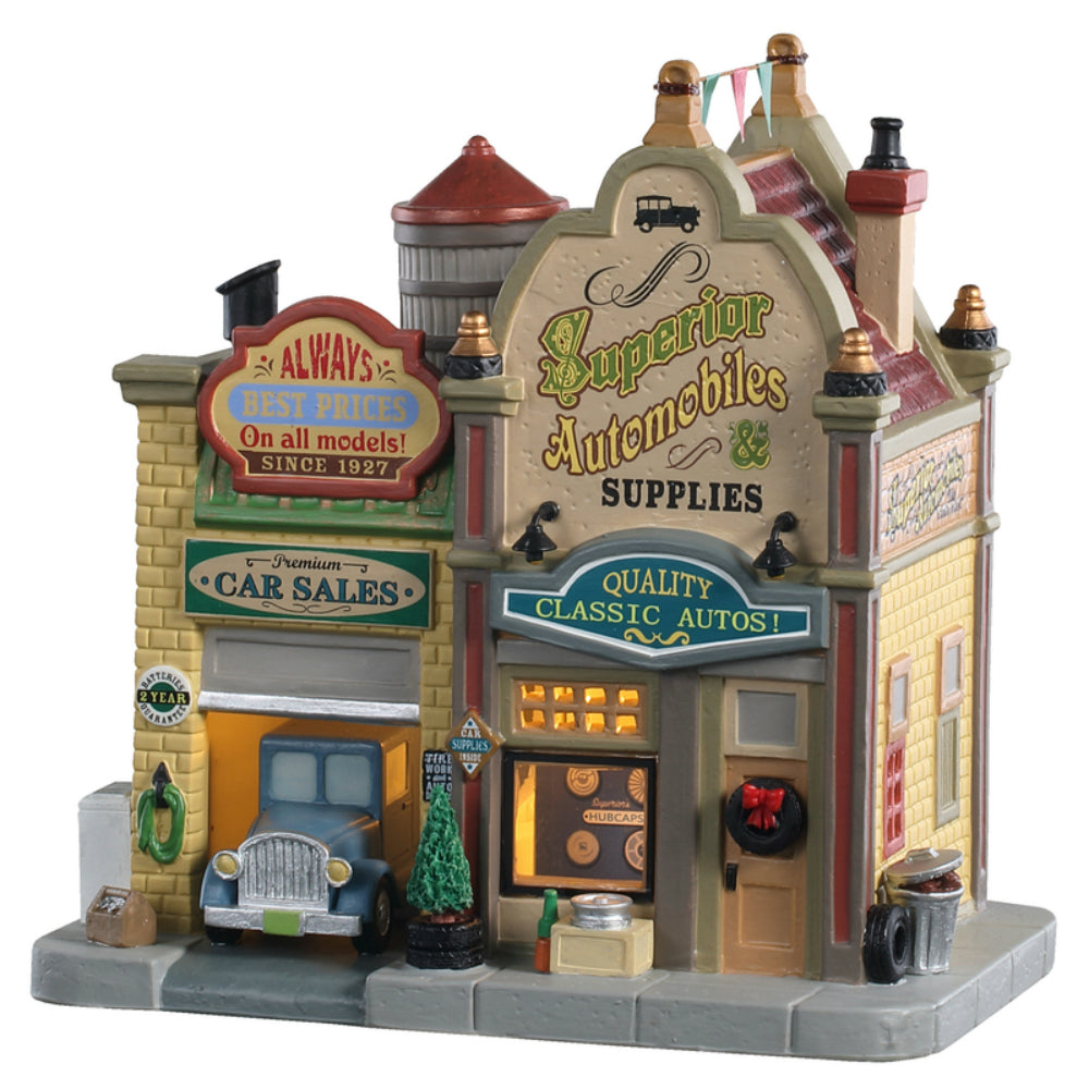 Lemax 05643 Superior Automobiles Vilage Building, Multicolored
