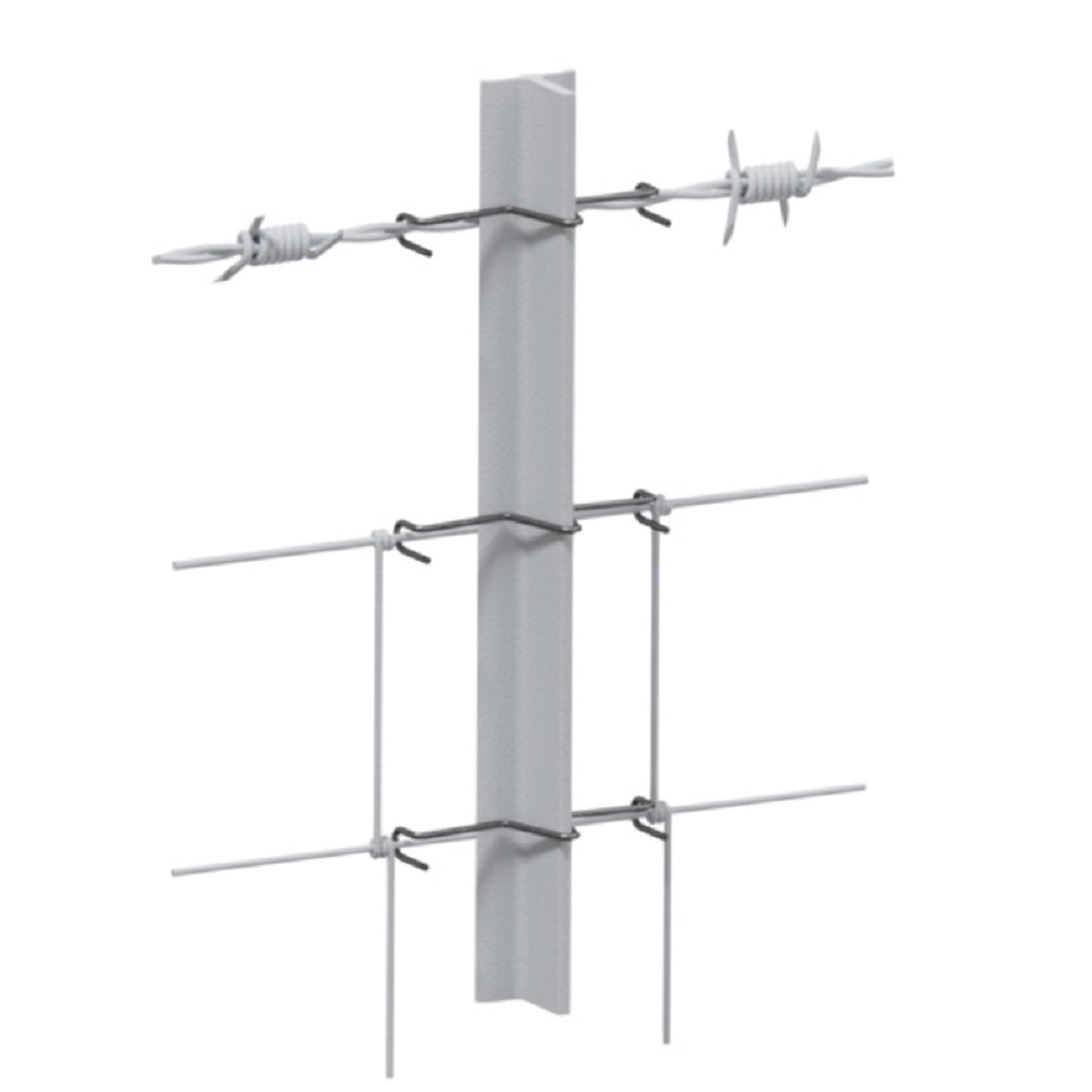 Lockjawz TSWC-50 T-Post Clip, Steel, Silver