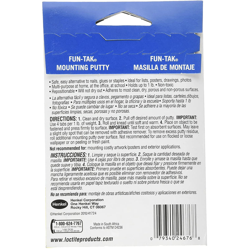Loctite 1087306 Fun-Tak Mounting Putty, 2 Oz