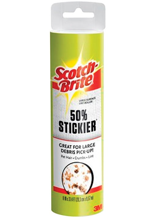 3M 830LSRFS-60 Scotch-Brite Lint Roller Refill, 8"