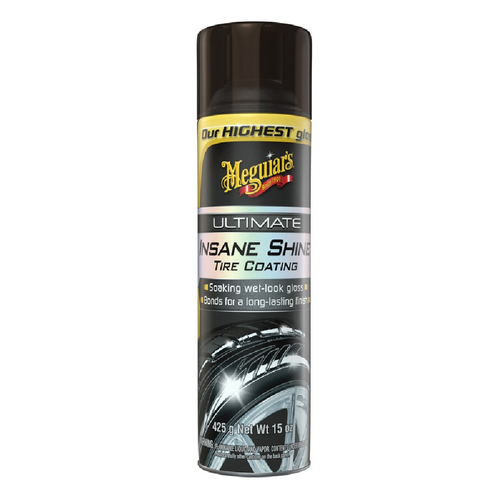 Meguiar's G190315 Insane Shine Aerosol Tire Coating, 15 Oz