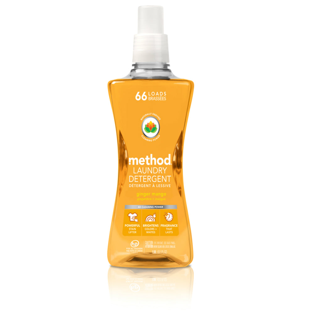 Method 14905 Liquid Laundry Detergent, Ginger Mango, 53.5 oz