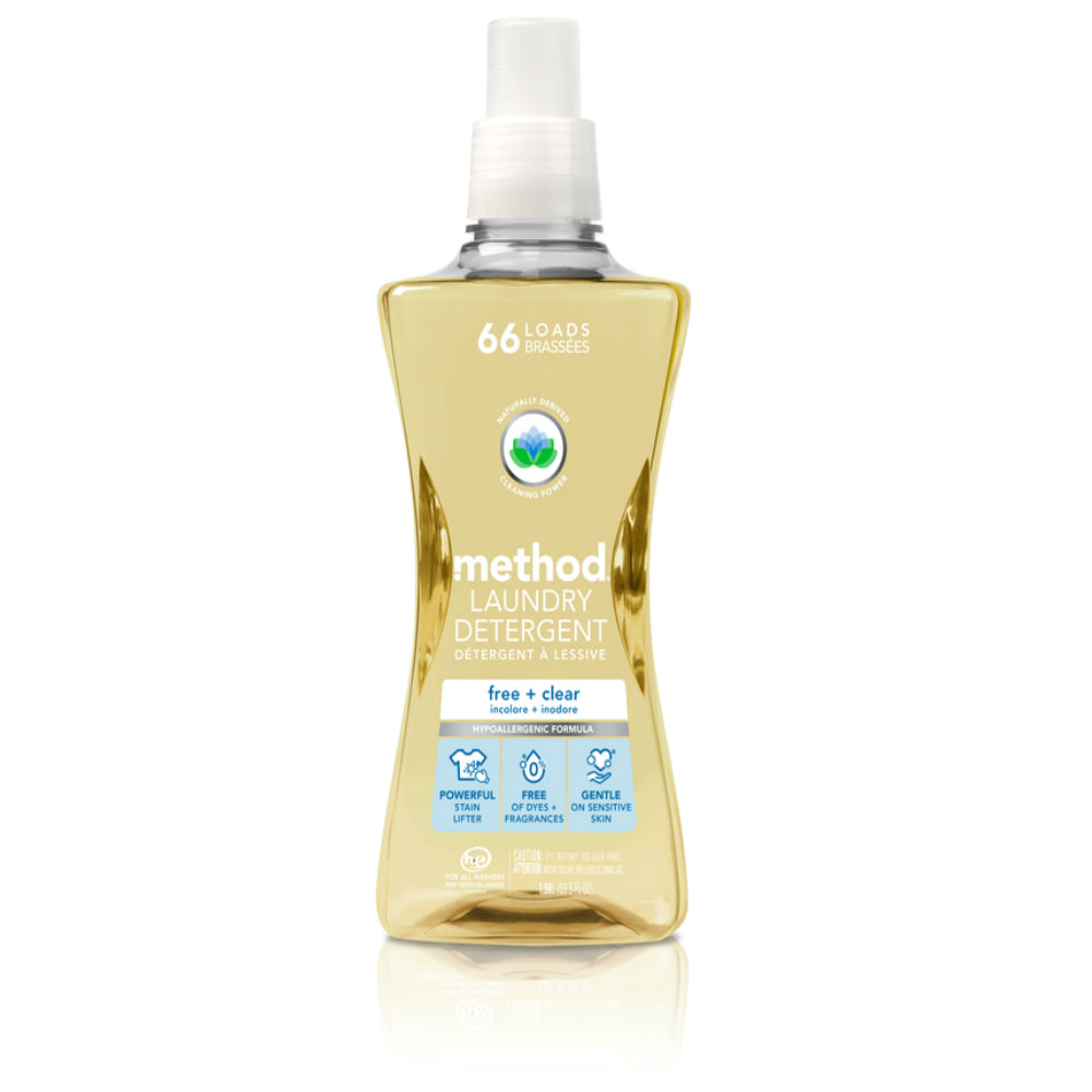 Method 14912 Liquid Laundry Detergent, Free & Clear, 53.5 oz