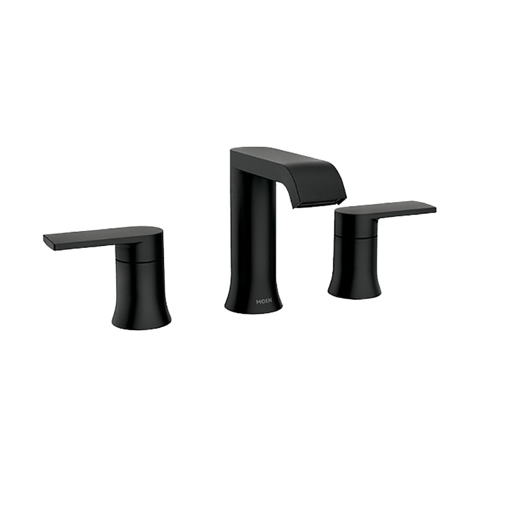 Moen 84763BL Genta Dual Handle Lavatory Bathroom Faucet, Matte Black