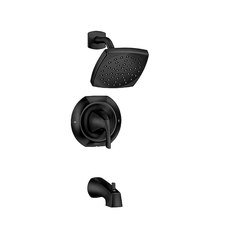 Moen 82504BL Lindor Posi-Temp Single Handle Tub and Shower Faucet, Matte Black