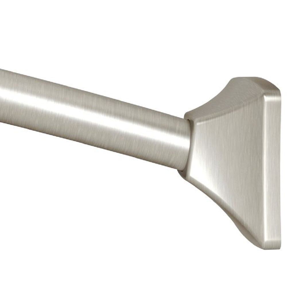Moen CSR2164BN Decorative Permanent Mount Curved Shower Rod, Brushed Nickel
