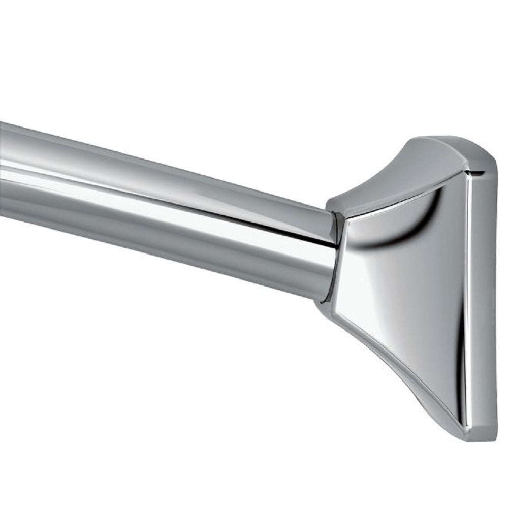Moen CSR2164CH Decorative Permanent Mount Curved Shower Rod, Bright Chrome