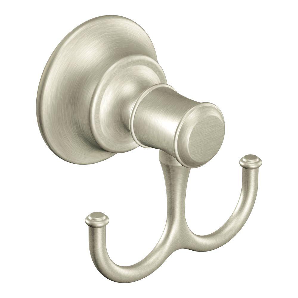 Moen DN7903BN Ashville Double Robe Hook, Brushed Nickel