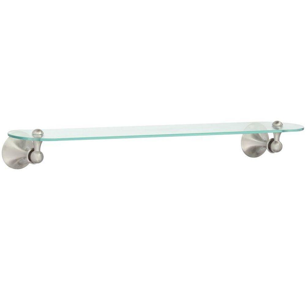 Moen DN7790BN Lounge Bathroom Vanity Shelf, 24", Brushed Nickel