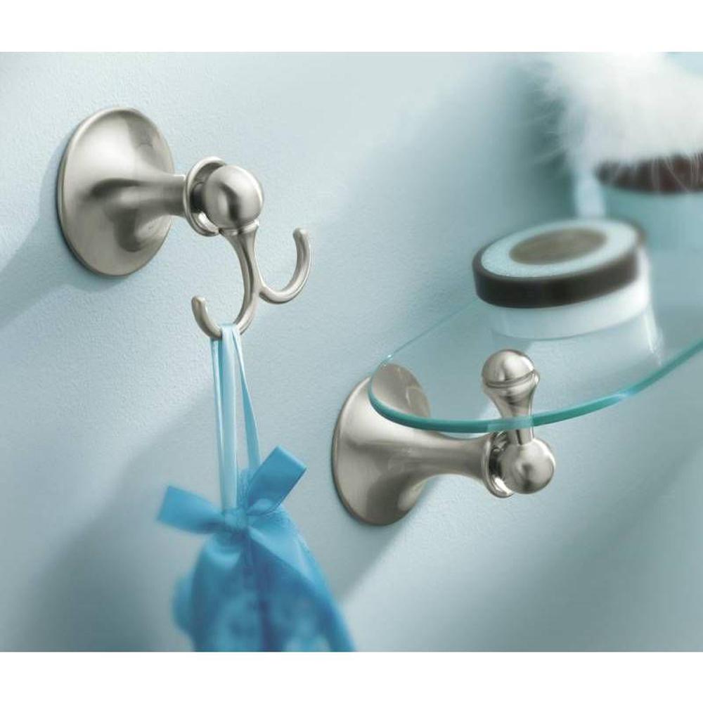 Moen DN7703BN Lounge Double Robe Hook, Brushed Nickel