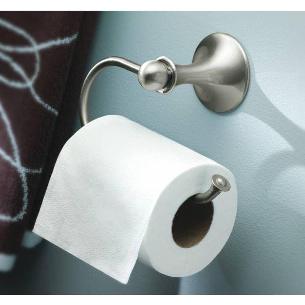 Moen DN7708BN Lounge European Single Post Toilet Paper Holder, Brushed Nickel