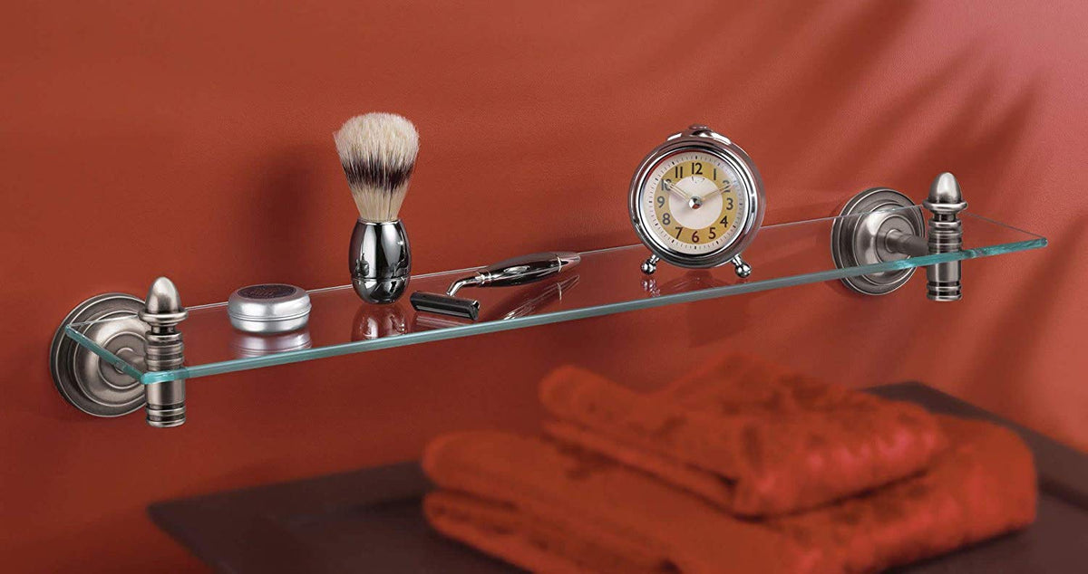 Moen DN4190BN Stockton Glass Vanity Shelf, 22-3/4", Brushed Nickel