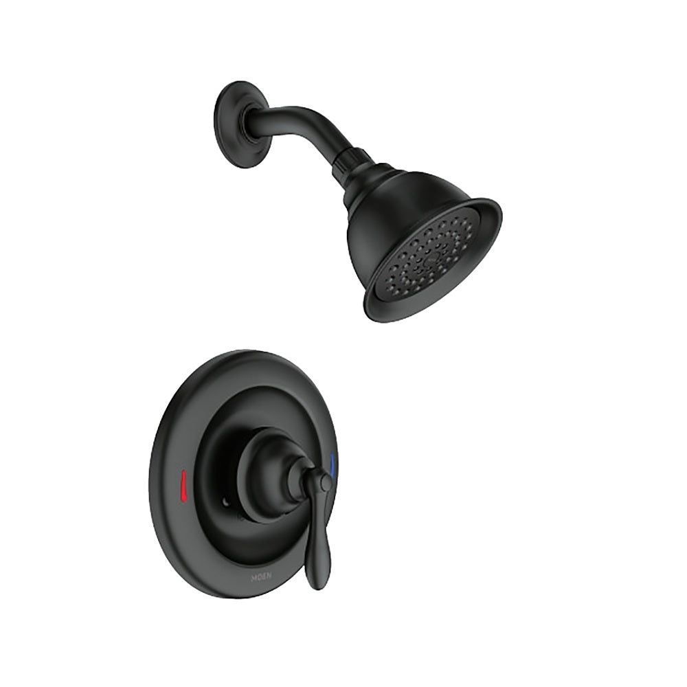Moen 82495EPBL Caldwell Posi-Temp Tub and Shower, Matte Black