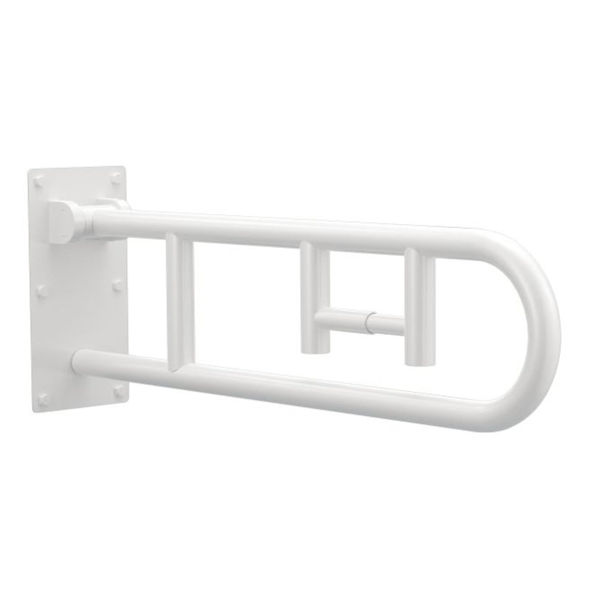 Moen R8962FDW Flip Up Grab Bar With Paper Holder, Glacier White, 30"