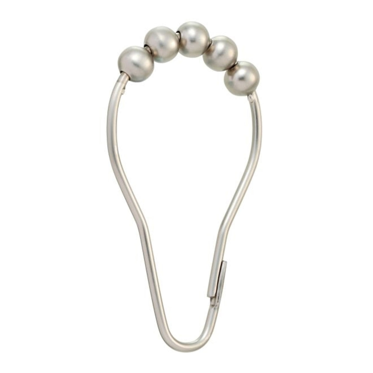 Moen SR2100BN Single Hook Shower Curtain Rings, Brushed Nickel