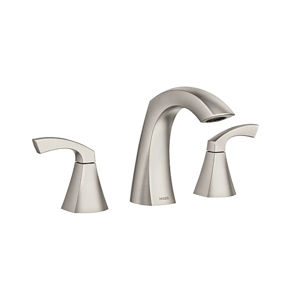 Moen 84504SRN Lindor Two-Handle High Arc Bathroom Faucet, Spot Resist Brushed Nickel