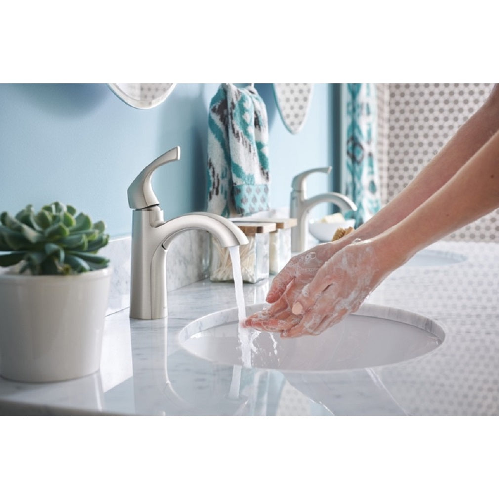 Moen 84505SRN Single Handle Lavatory Faucet, Brushed Nickel