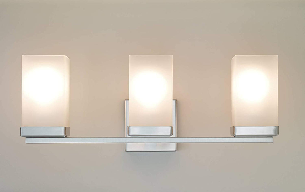 Moen YB8863BN 90 Degree Triple Bathroom Vanity Light, Brushed Nickel