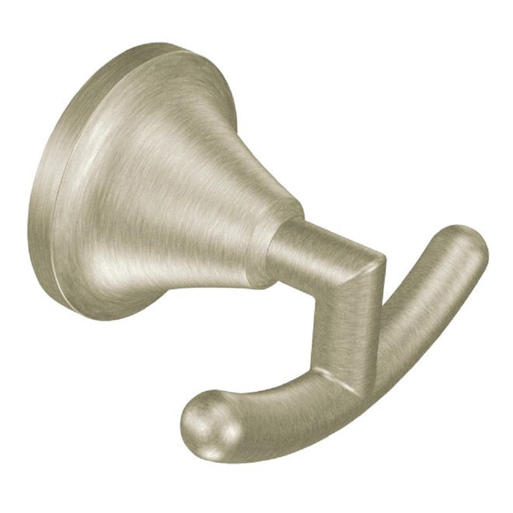 Moen YB5803BN Icon Double Robe Hook, Brushed Nickel