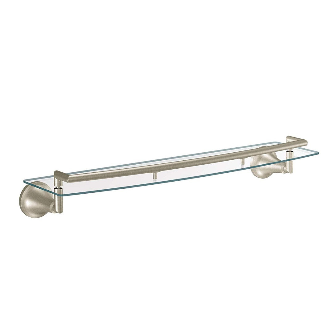 Moen YB5890BN Icon Glass Vanity Shelf, Brushed Nickel