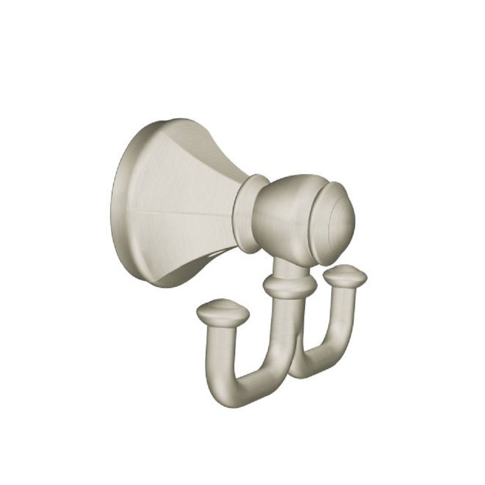 Moen YB5603BN Vestige Double Robe Hook, Brushed Nickel