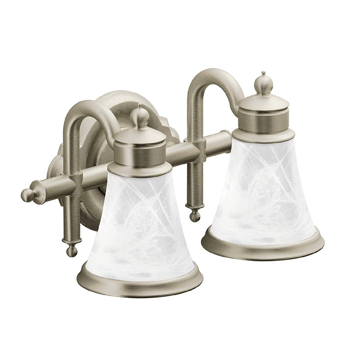 Moen YB9862BN Waterhill Double Bathroom Vanity Light, Brushed Nickel