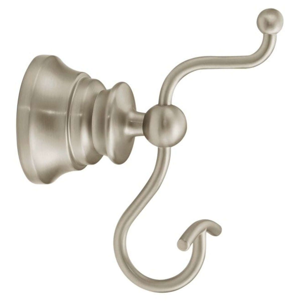 Moen YB9803BN Waterhill Double Robe Hook, Brushed Nickel