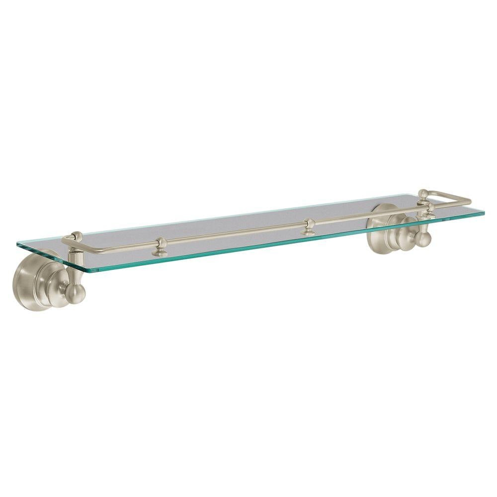 Moen YB9899BN Waterhill Glass Vanity Shelf, Brushed Nickel