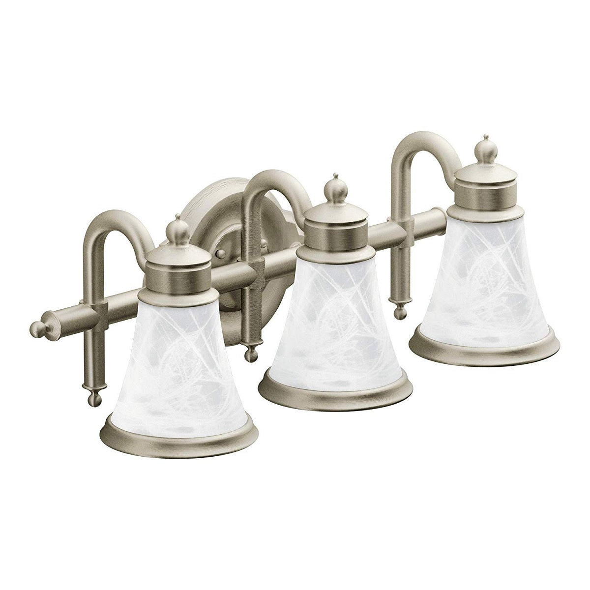Moen YB9863BN Waterhill Triple Bathroom Vanity Light, Brushed Nickel