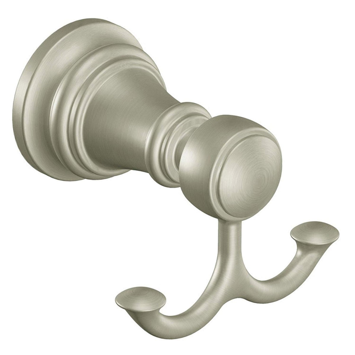Moen YB8403BN Weymouth Double Robe Hook, Brushed Nickel