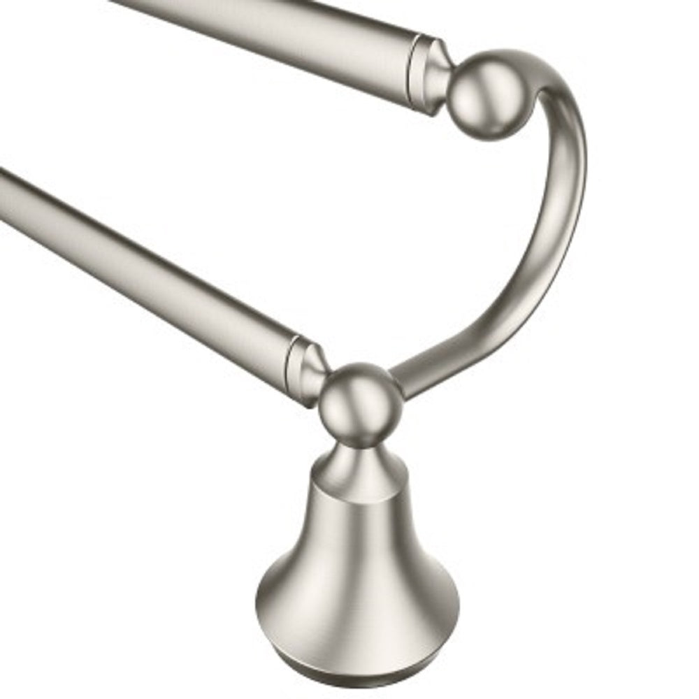 Moen YB5222BN Wynford Double Towel Bar, Brushed Nickel, 24"