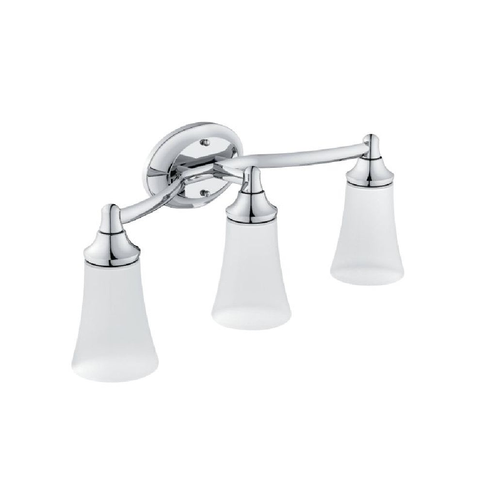 Moen YB2863CH Eva Triple Globe Bathroom Vanity Light, Bright Chrome