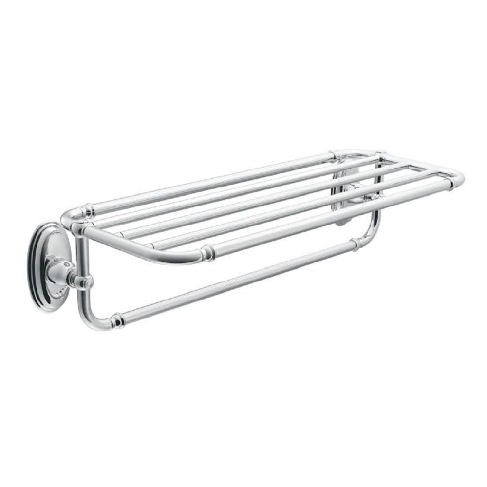 Moen YB5494CH Kingsley Hotel Towel Shelf, Bright Chrome