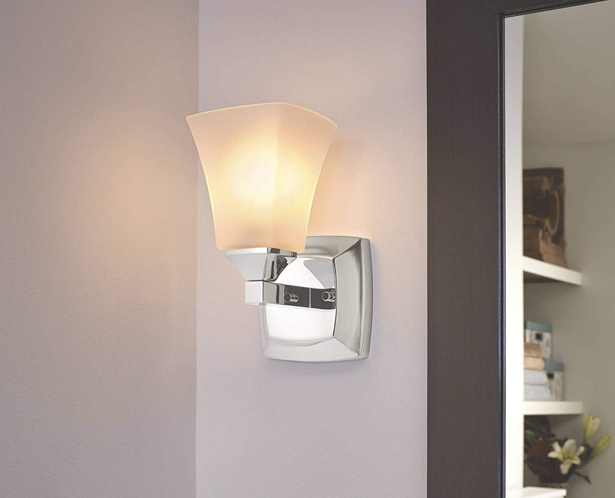 Moen YB5161CH Voss Single Globe Bathroom Vanity Light, Bright Chrome