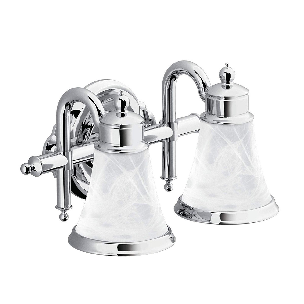 Moen YB9862CH Waterhill Double Bathroom Vanity Light, Bright Chrome
