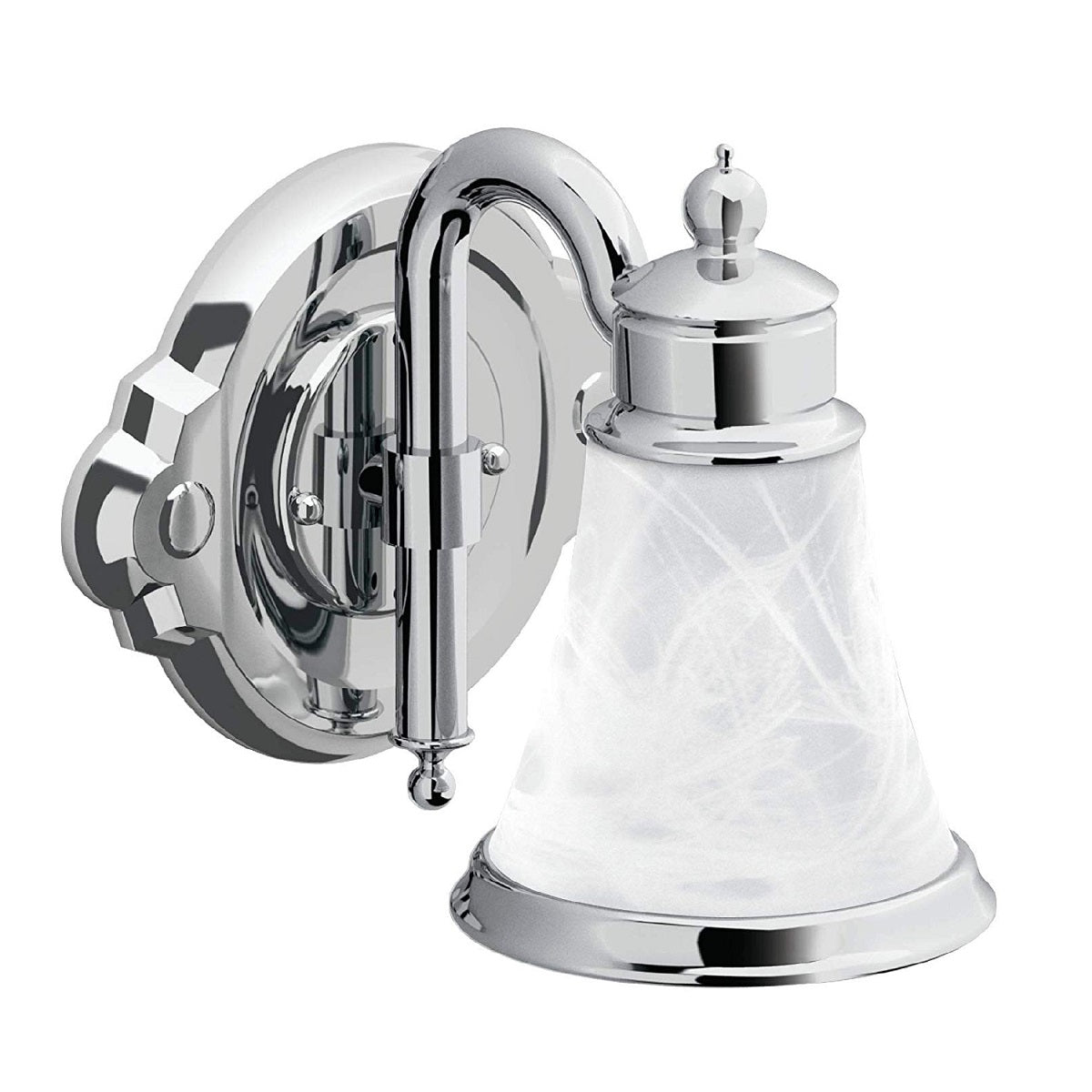 Moen YB9861CH Waterhill Single Bathroom Vanity Light, Bright Chrome